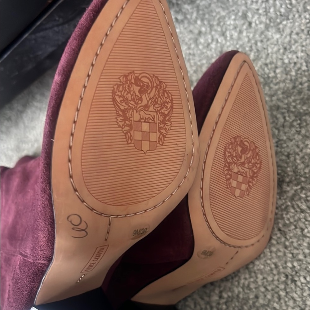 Vince Camuto Burgundy Knee-High Boots - Picture 12 of 16